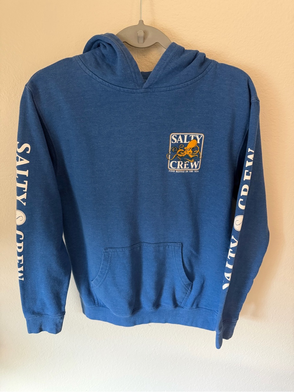 Salty Crew Kids Blue Hooded Pullover Sweatshirt